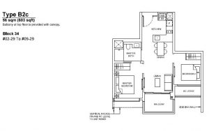 forett-at-bukit-timah-floor-plan-2-bedroom-b2c-singapore